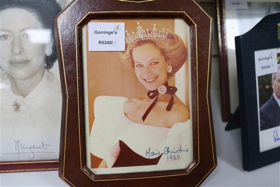 Royal Interest: A signed photograph of Princess Margaret, etc. (4)